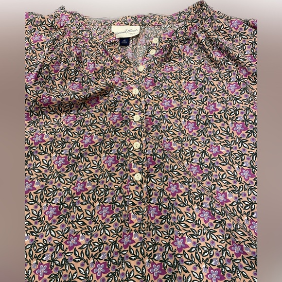 Universal Thread (4X) long sleeve peach/pink floral shirt - Picture 3 of 5